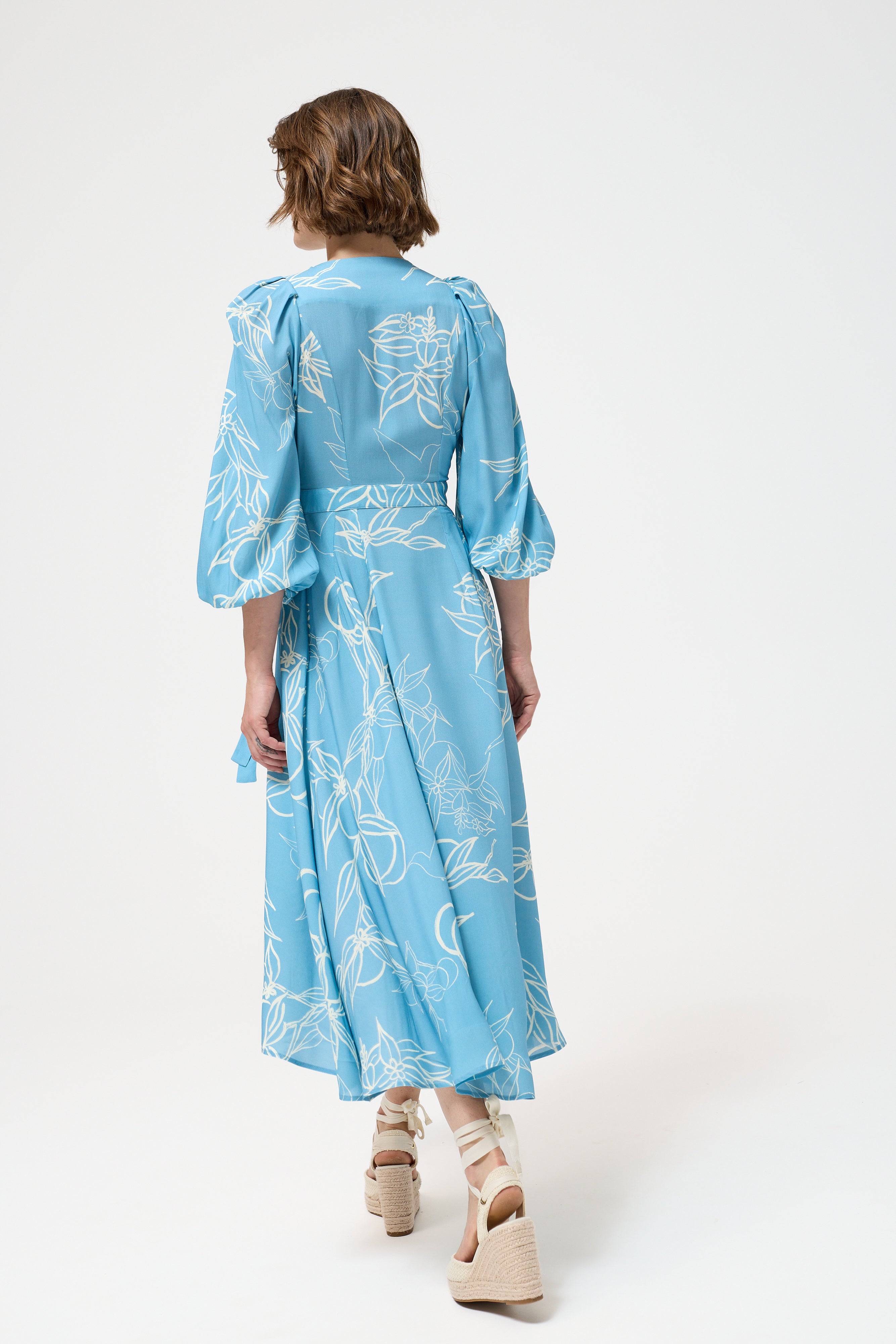 Leymah DRESS - Mono Blue Floral | My Sweet Orange Tree |