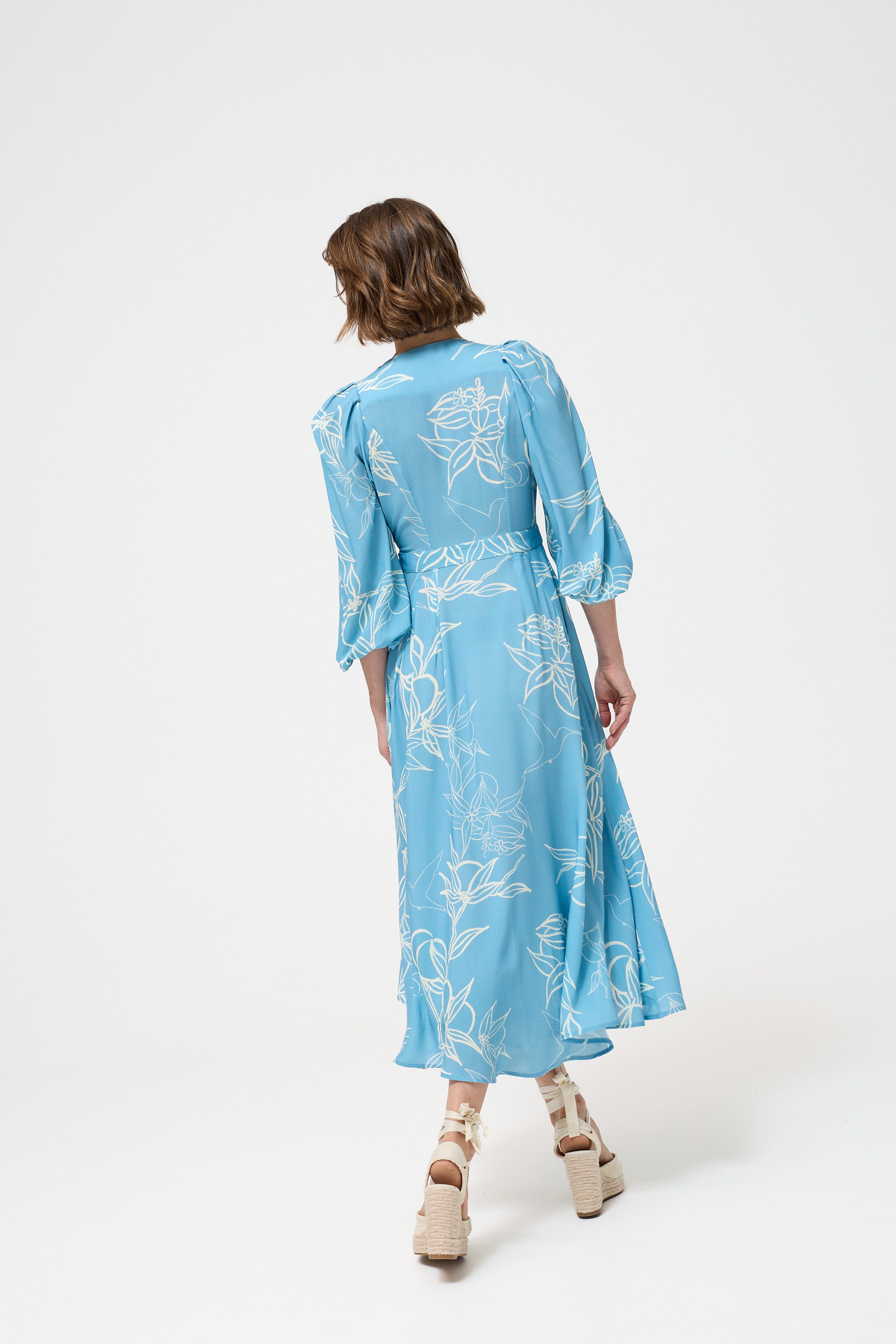 Leymah DRESS - Mono Blue Floral | My Sweet Orange Tree |
