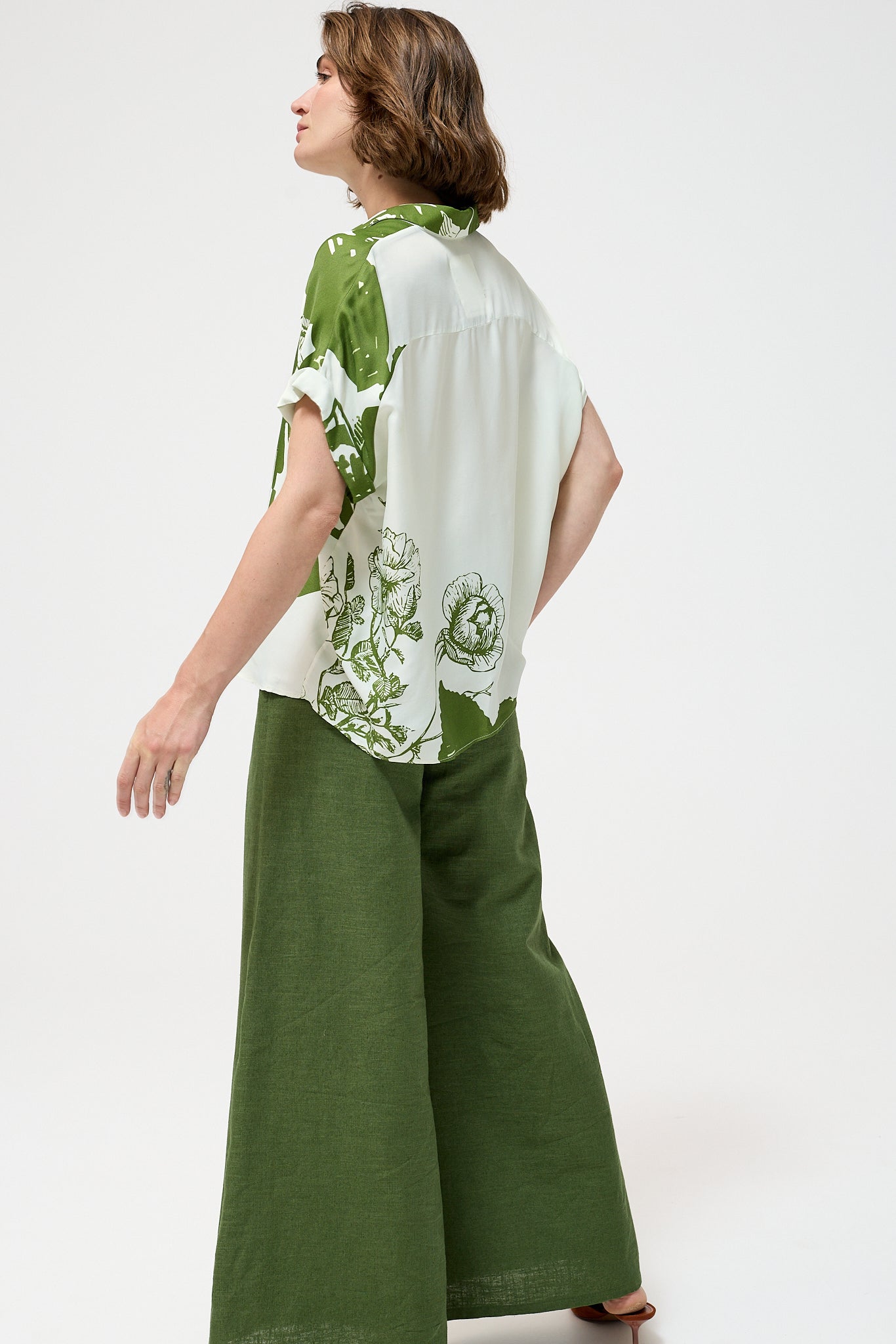 Ana TROUSERS - Dusty Green | Little Prince |