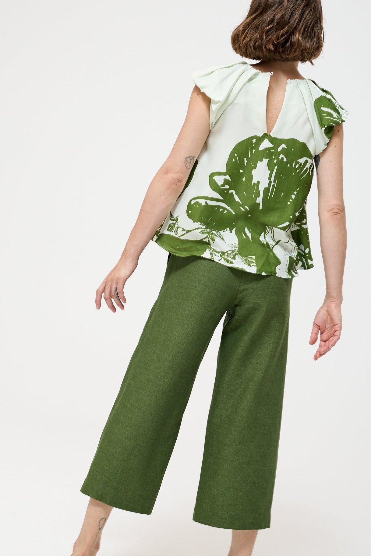 Marta TROUSERS - Dusty Green | Little Prince |