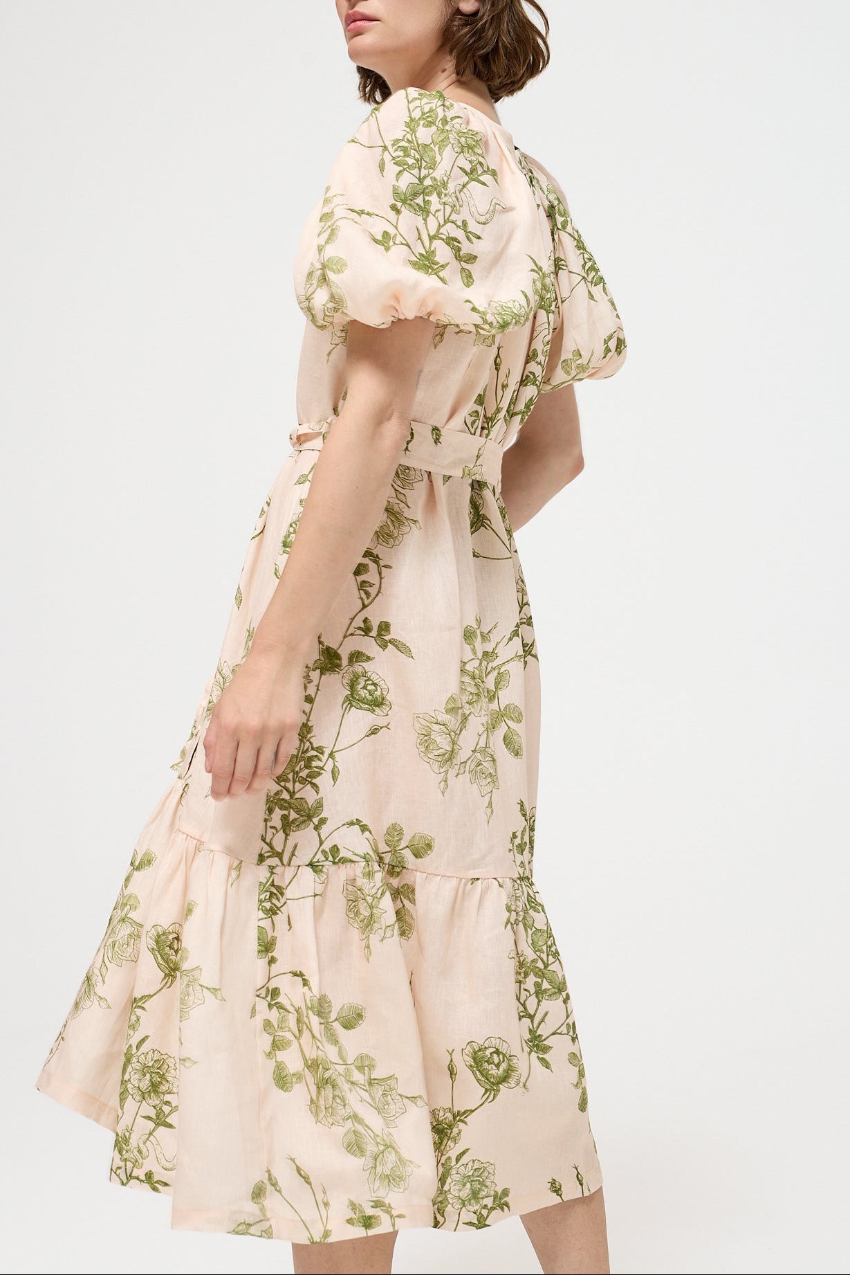 Maria de Lourdes DRESS - Nude & Green | Little Prince |