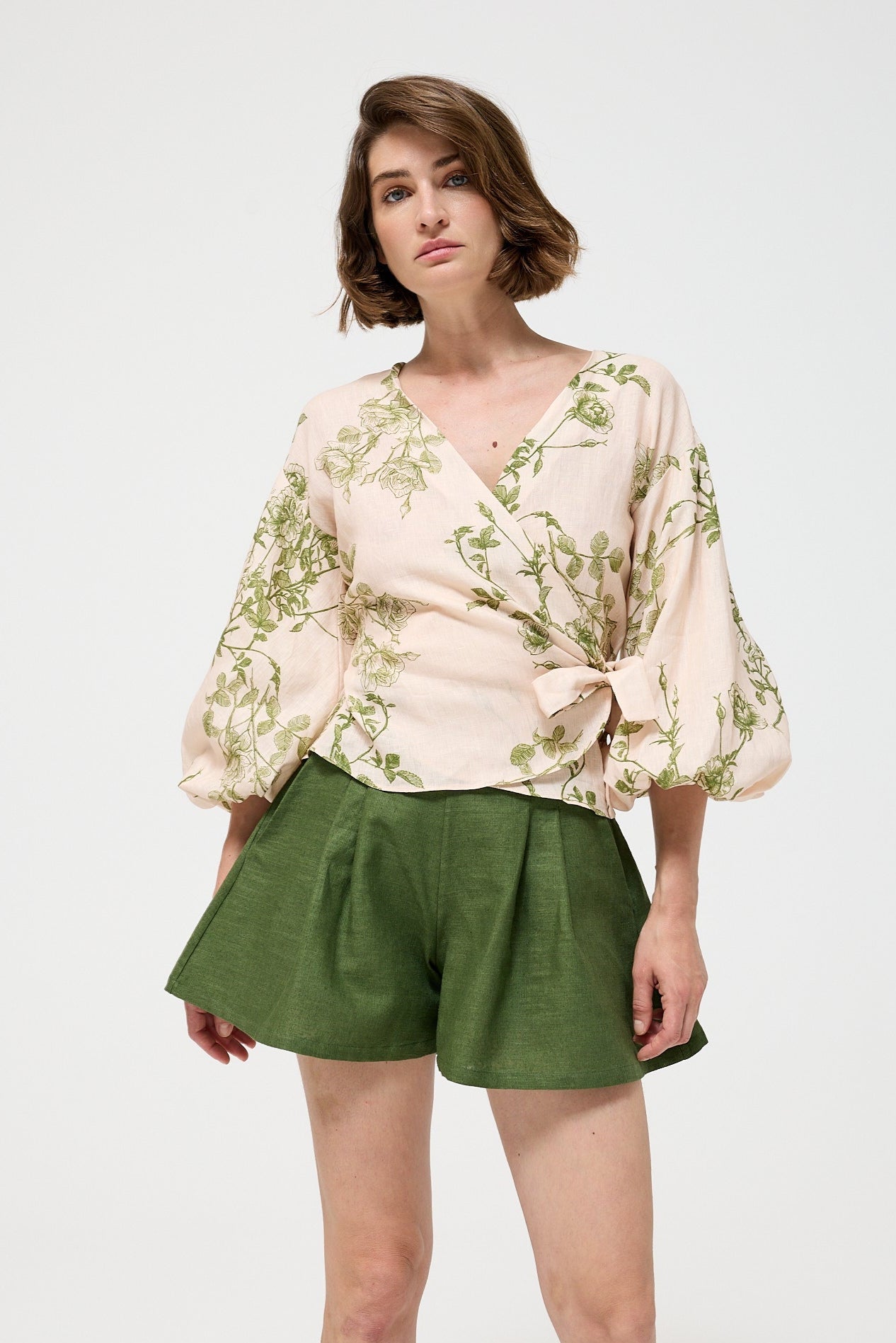 Leonor SHORTS - Dusty Green | Little Prince |