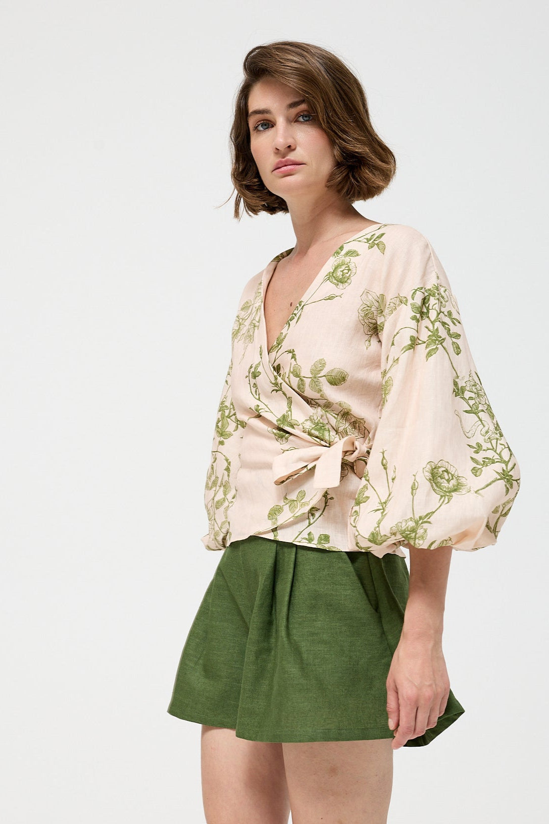 Leonor SHORTS - Dusty Green | Little Prince |