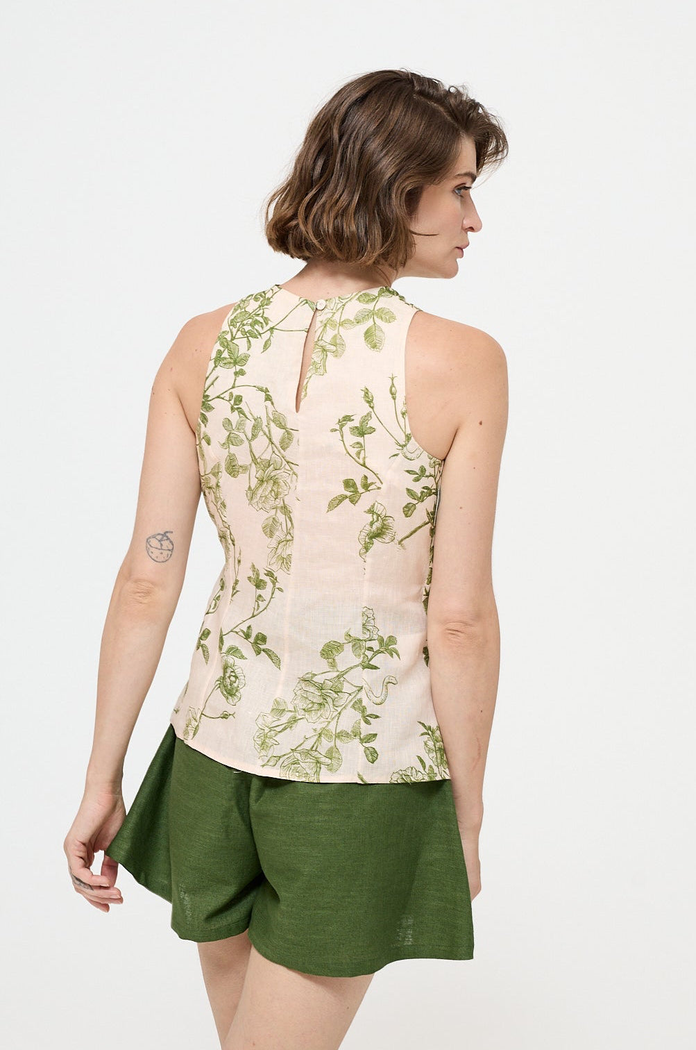 Simone de Beauvoir TOP - Nude & Green | Little Prince |
