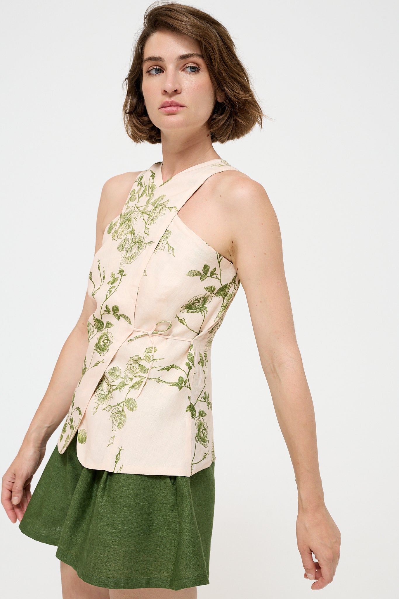 Simone de Beauvoir TOP - Nude & Green | Little Prince |