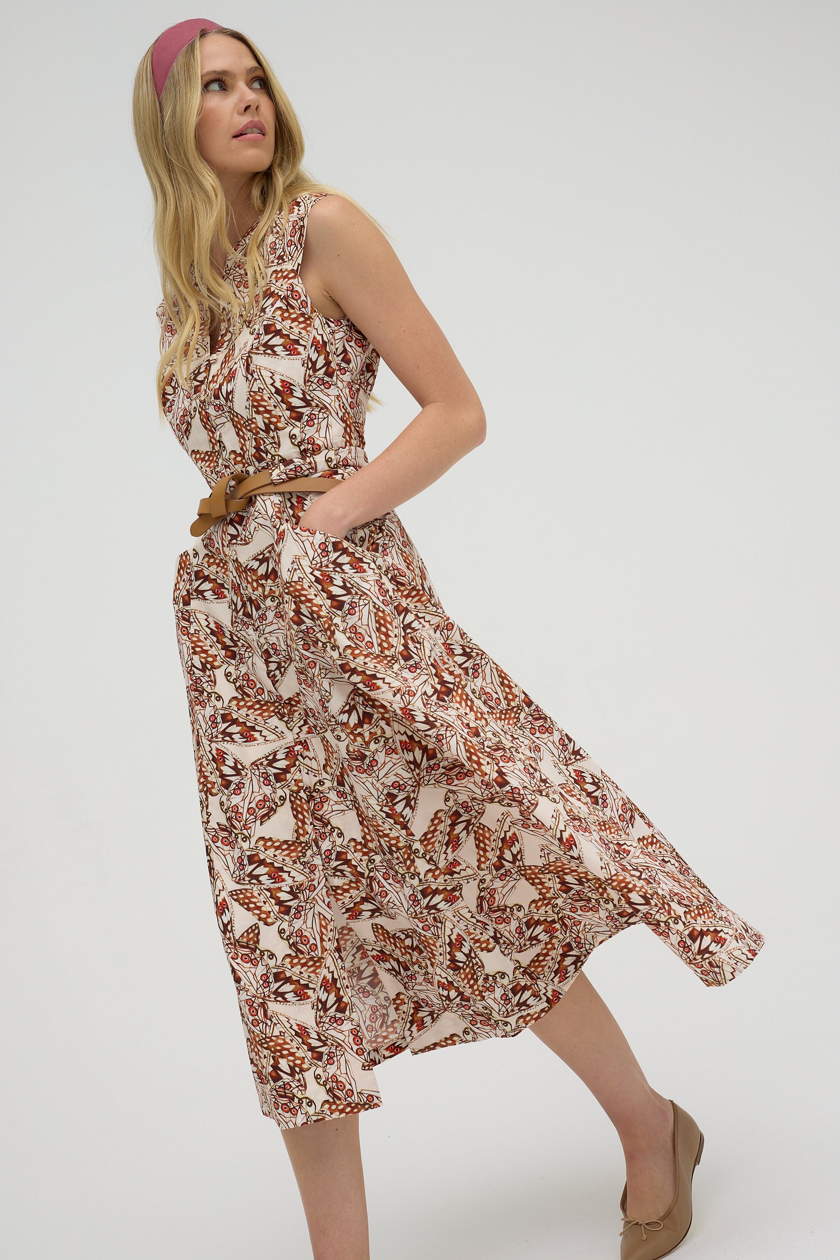 knee length dresses for ladies Barbara Midi Dress in Chinesis main image 0