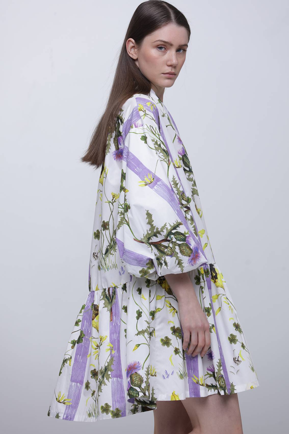 Dress Amina | THE GIRL | LILAC | 100% organic cotton