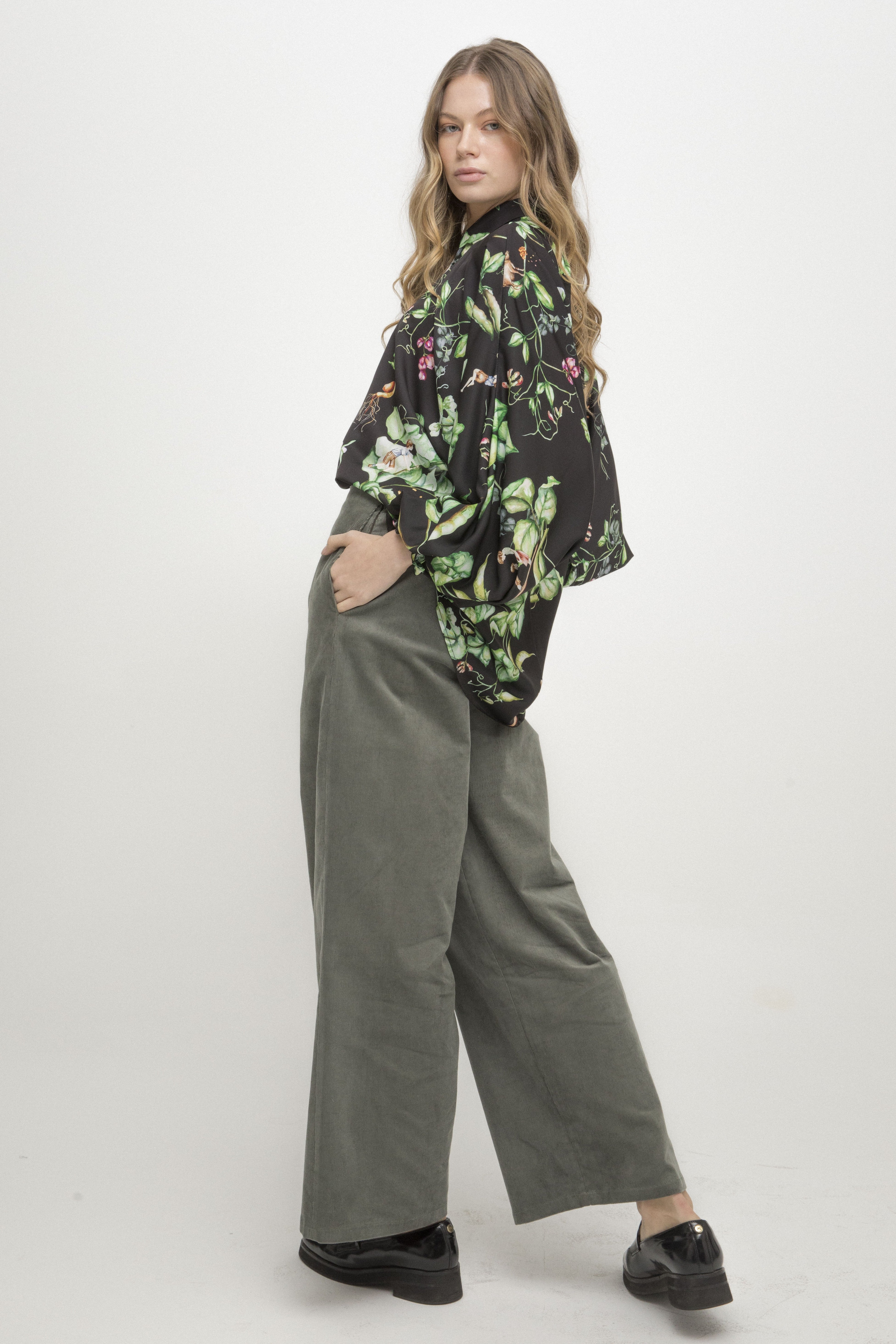 ANGELA Trousers - Dry Olive | JACK AND THE BEANSTALK |