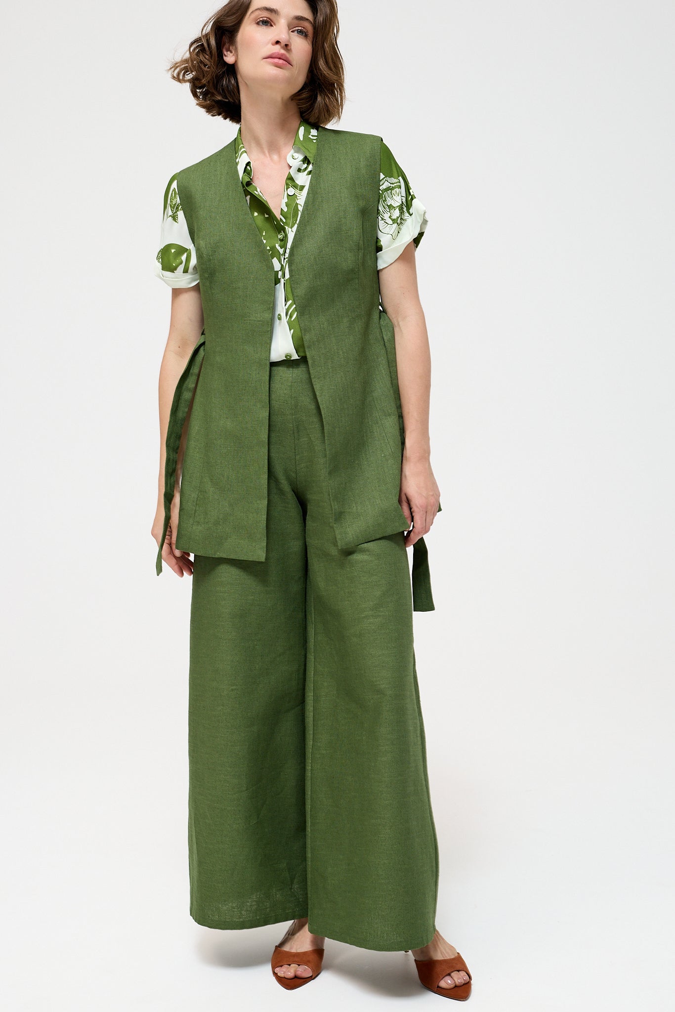 Maria Velho VEST - Dusty Green | Little Prince |