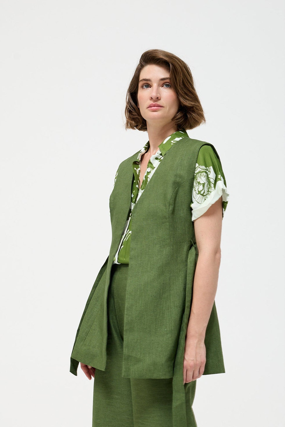 Maria Velho VEST - Dusty Green | Little Prince |