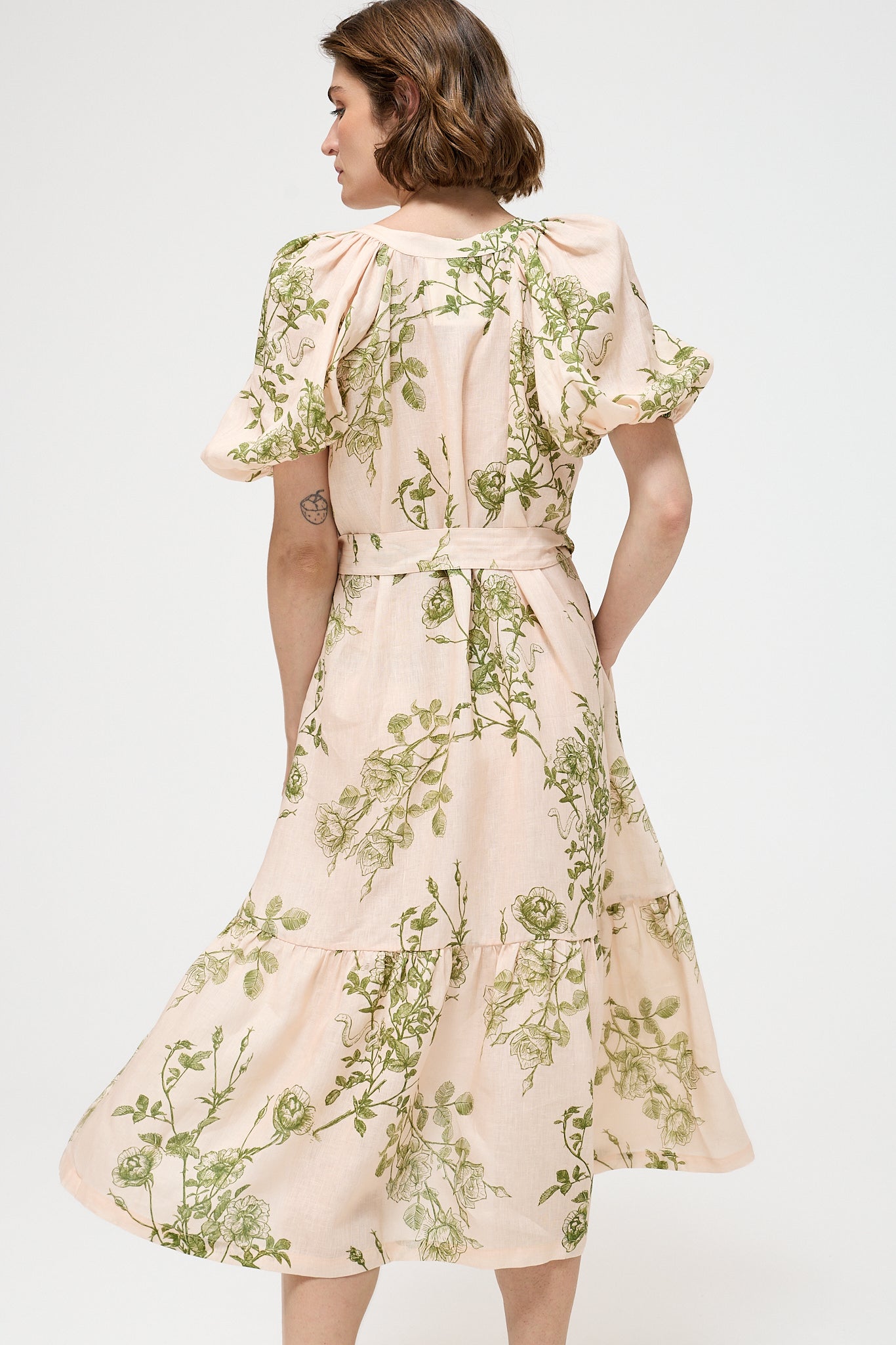 Maria de Lourdes DRESS - Nude & Green | Little Prince |