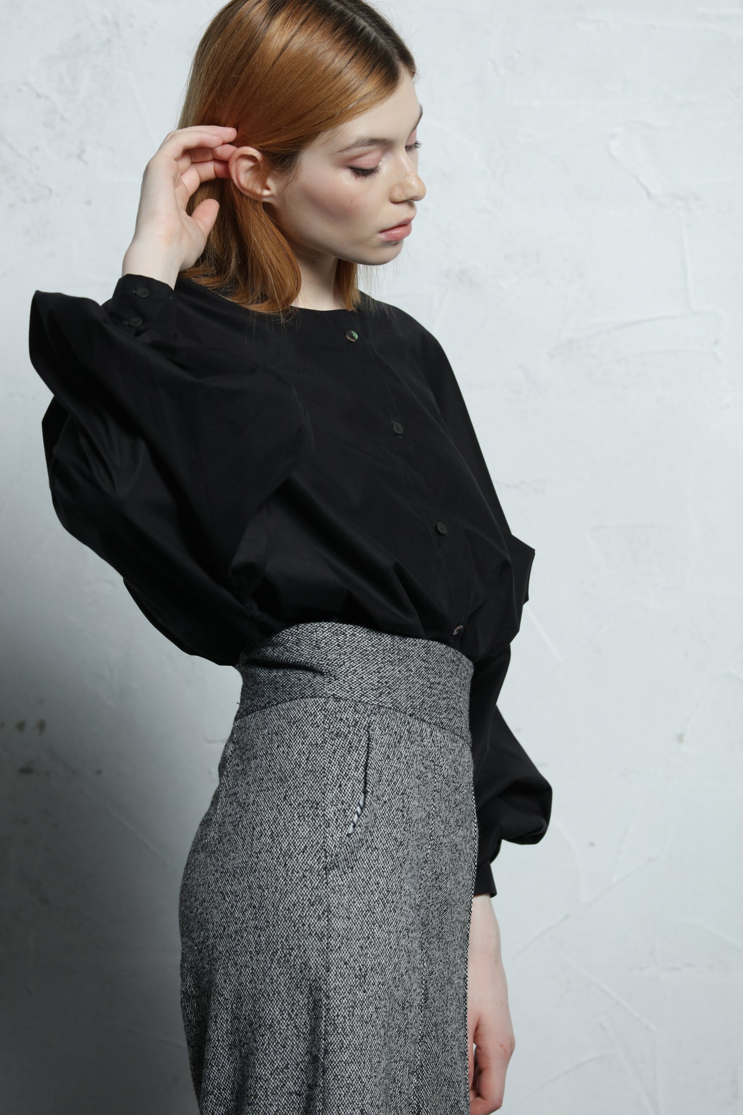 Blouse Ines  - A Carvão  - 100% Organic Cotton